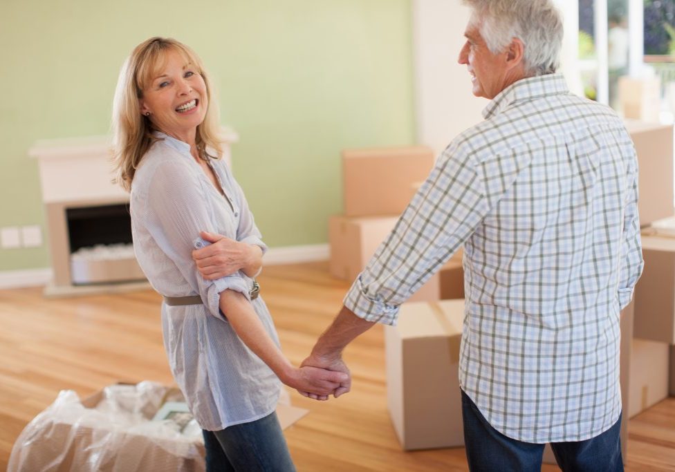 Couple moving into new house